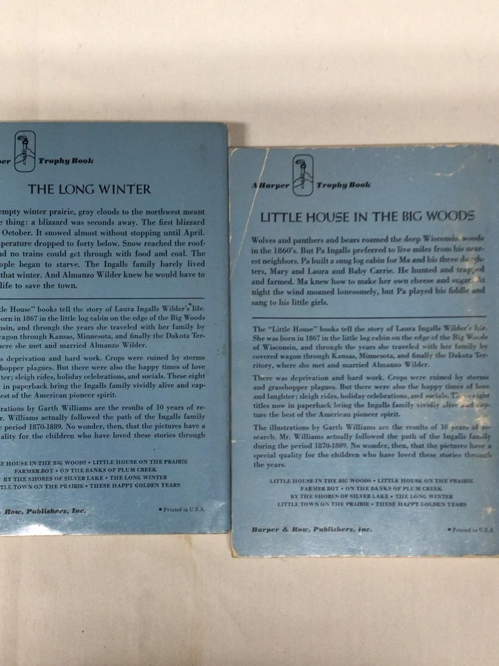 The Long Winter by Laura Ingalls Wilder - Blue Cover Coffee Table Book